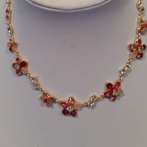 Carolee Pink Floral Statement Collar Necklace $150